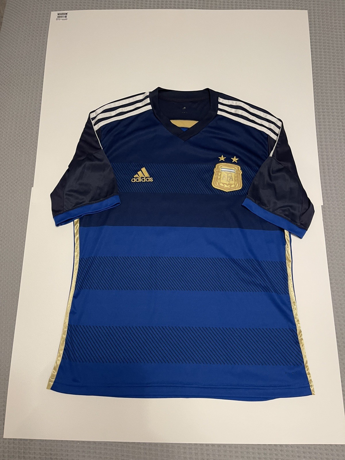 Messi #10 Retro Argentina Away Jersey L Soccer Football 2014 Large