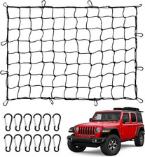 Heavy-Duty 3'x4' Cargo Net Stretches to 6'x8' - Secures Heavy Load Size: 3 x 4