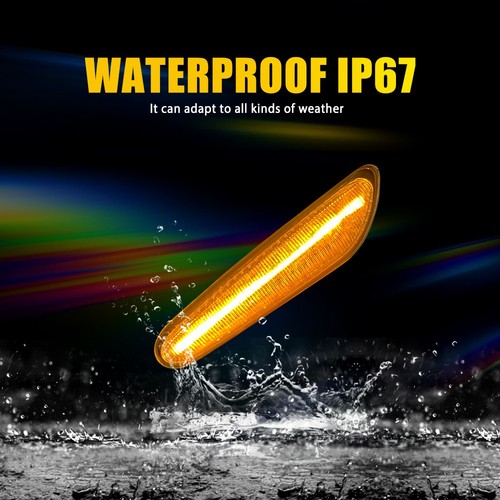 For BMW E60 E82 E90 E92 E46 LED Side Marker Turn Signal Lights Dynamic Amber J - Picture 6 of 12