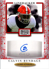 Calvin Bundage 2021 Premier Draft Oklahoma State Cowboys RC Auto