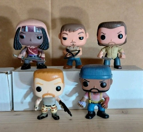 Funko Pop The Walking Dead Out of Box Lot of 5 Abraham Rick Grimes Daryl Dixon
