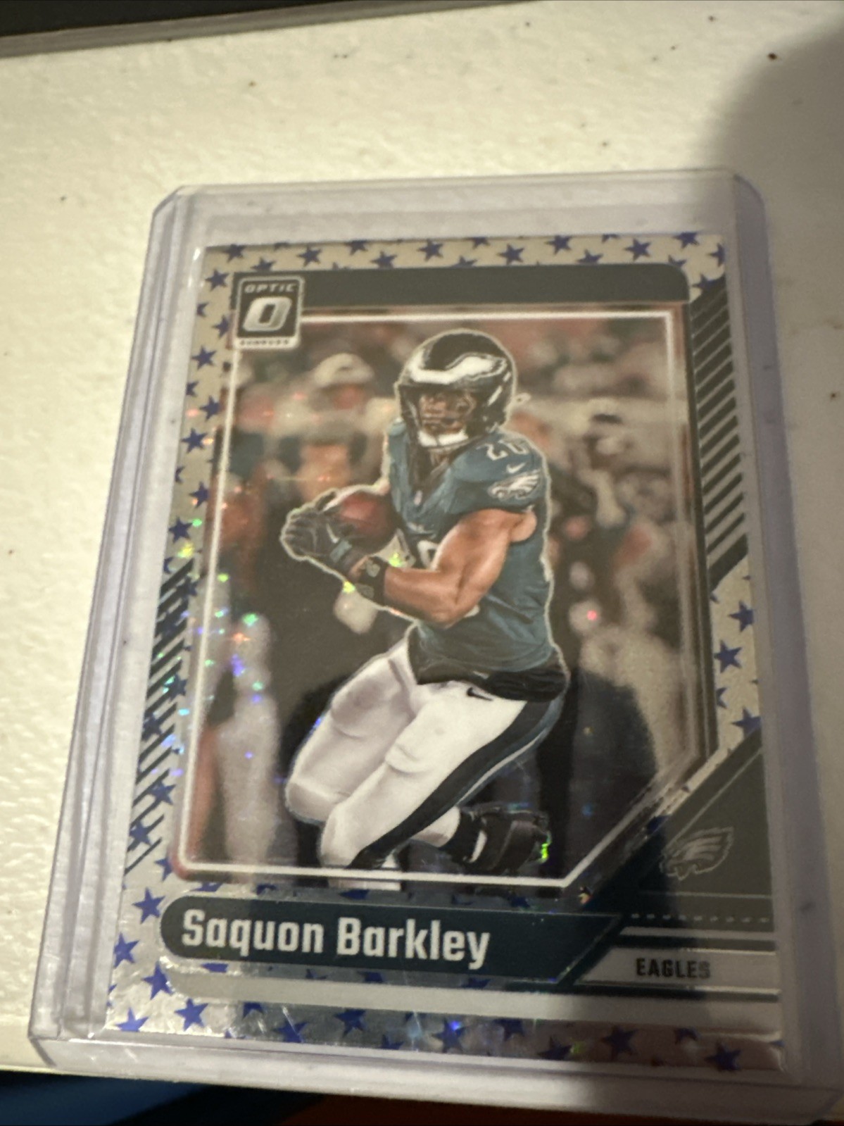 2024 Panini Donruss Optic 159 Saquon Barkley Blue Stars Prizm Eagles