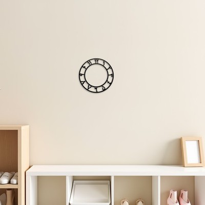 2Pcs Black Acrylic Mirror Clock Face Sticker with Arabic Numerals Peel and Stick