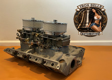 Ford Fe 352 390 427 428 Dual Quad 2x4 Intake Manifold With Holley Carburetors