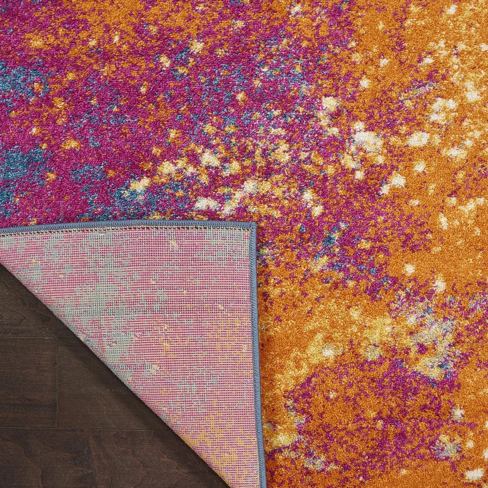 Alfombra Home Passion Sunburst 22"" x 34"" moderna, abstracta, fácil de limpiar,... Foto 4 de 4