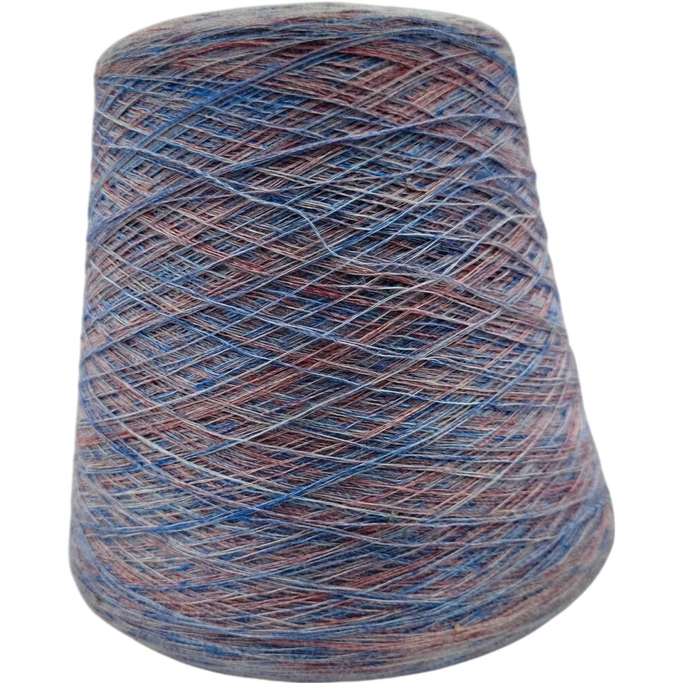 Vintage 1980s Multicolor Variegated Weaving Knitting Cone Yarn - Image 4 of 4