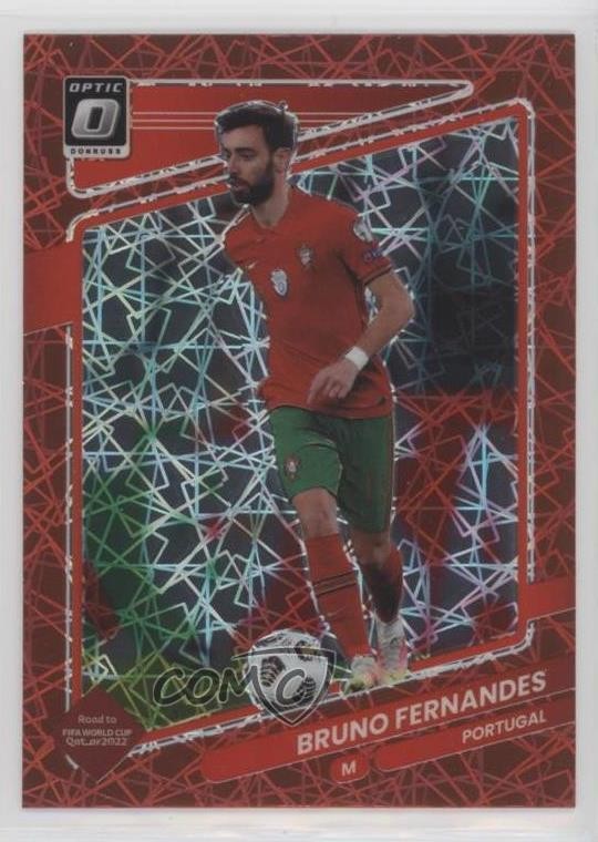 2021 Panini Donruss Road to Qatar Optic Red Velocity Prizm Bruno Fernandes 0ms6