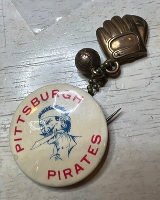 1950'S Rare Pittsburgh Pirates Pin with Charm & Ribbon | eBay
