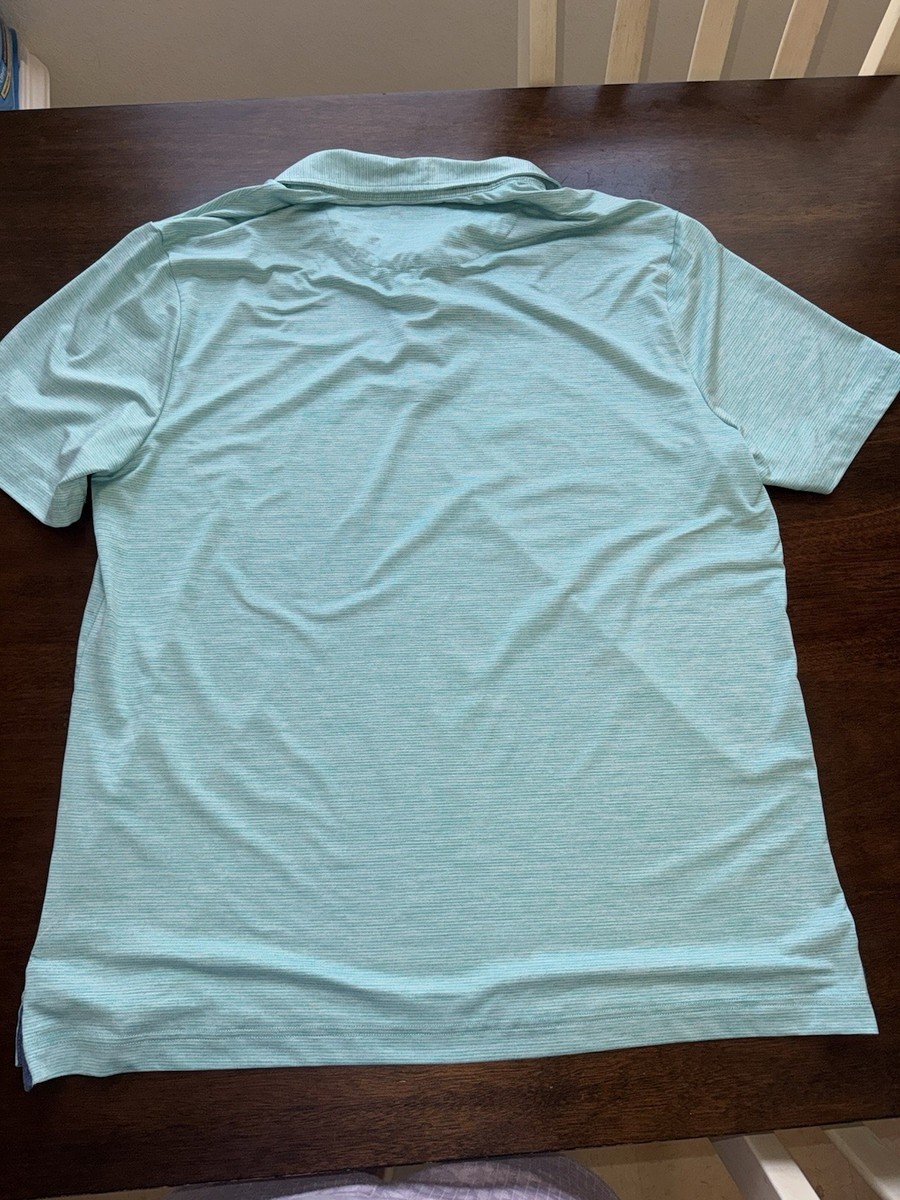 Thomas Sterling Heathered Mint Performance Polo - Excellent Condition Size Large View 3