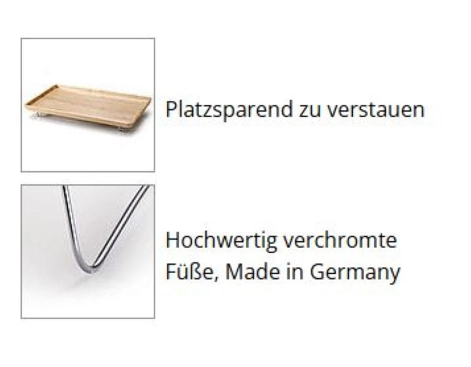 Continenta | Bett-Tablett, Gummibaumholz natur - Bild 4 von 4