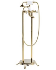 Badewannenarmatur freistehend retro gold Hebbe