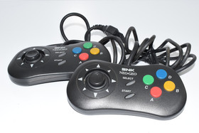 SNK Neo Geo CD Console System Top Loading Boxed Manual 2 Controllers Set Japan