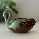 Frankoma Prairie Green Swan Planter Pot #228 Gorgeous!