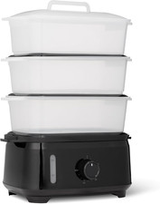 Electric Food Steamer for Cooking Vegetables with 3-Tier Design, Bpa-Free, 9L, 9
