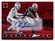 2024 Photogenic Kendrick Bourne 78 Autographs Red /10 Patriots