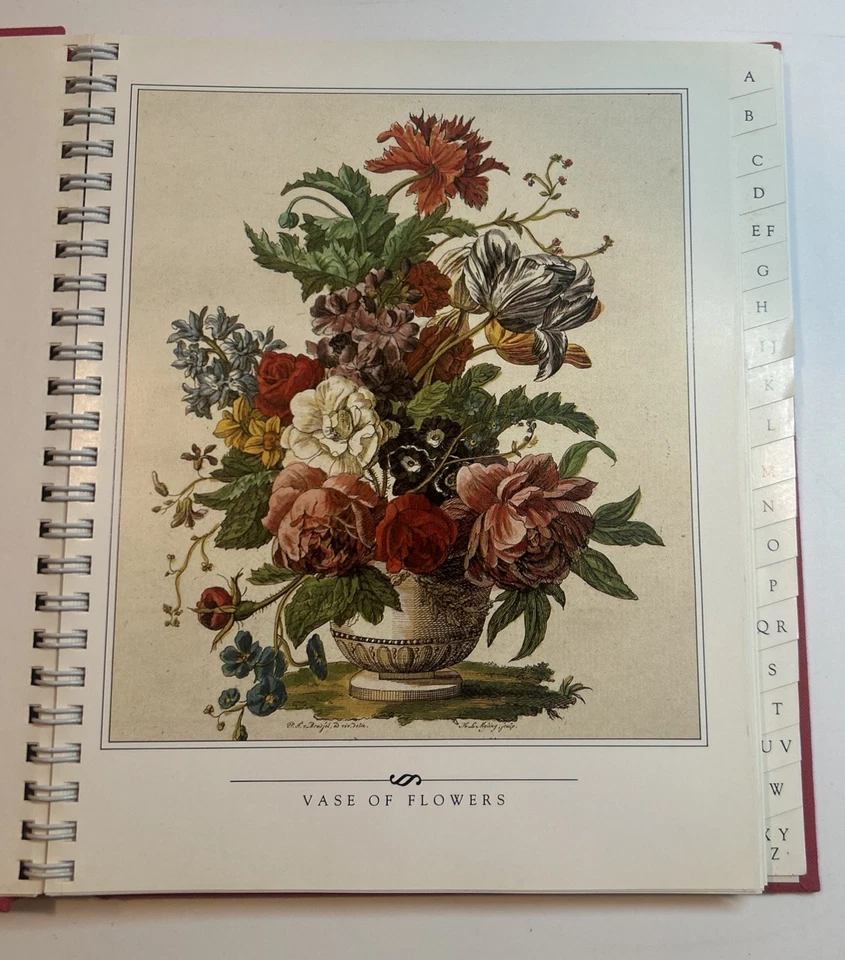 Libreta de direcciones de flores de colección de la Biblioteca Nacional de Agricultura 1987 sin usar Foto 4 de 4