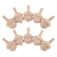 10 PCS Trottola Di Legno Piano in Retrò Giocattolo Montessoriano