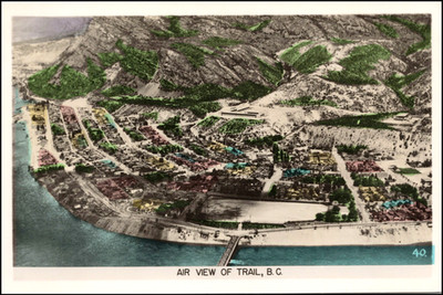 Canada, Air View of Trail, B.C.-Postcard Y321
