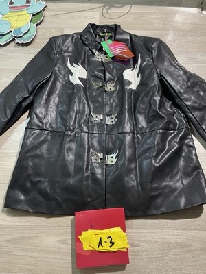 pinkspink Eco Leather Jacket Size: M Black Men