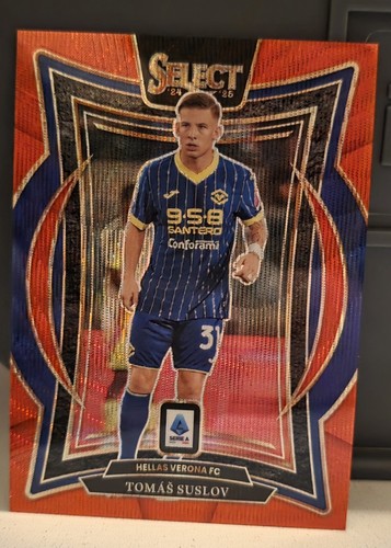 2024-25 Panini Select Serie A Terrace Tomas Suslov Red Wave Prizm 25/38