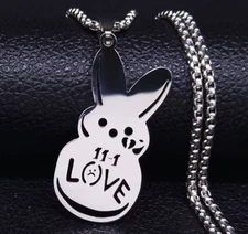 New Lil Peep Love Rabbit Sad for love Necklace Pendant STAINLESS STEEL Kpop