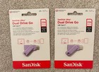 2 x SanDisk Ultra Duel Drive Luxe 256GB USB Type-C Flash San Disk Metal