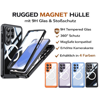 MagSafe Handyhülle für Samsung Galaxy S26 S25 Plus Ultra 360 Grad Hybrid Bumper