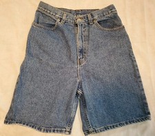 Vintage 90s Faded Glory Denim High Rise Mom Blue Jean Shorts Sz 10 Womens 28x7