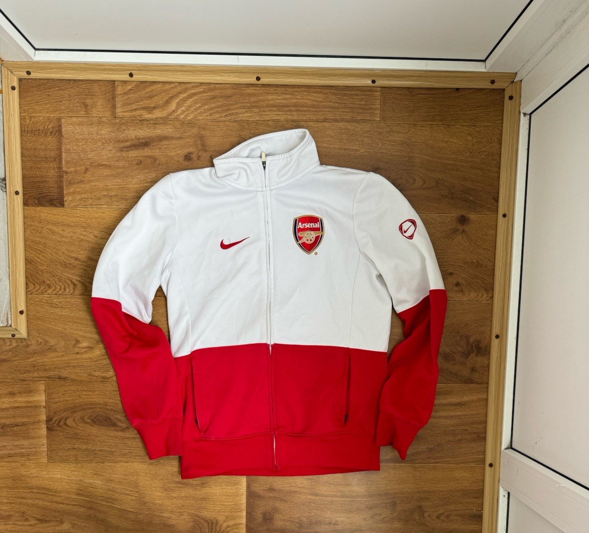 SACAI X NIKE Rara giacca da allenamento uomo vintage NIKE ARSENAL FC 2005 Total 90 S