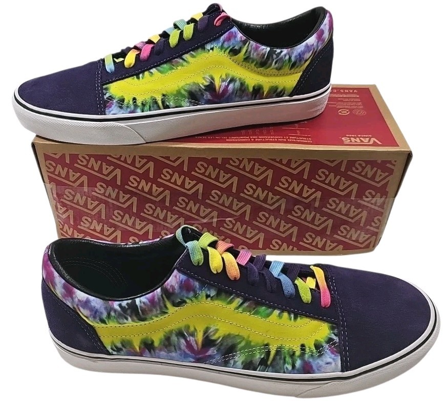 VANS ~Men's 13~ Mysterioso/True Neon Tie Dye Old Skool Suede Shoes Sneakers  NEW
