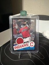 2020 Topps - 1985 Topps Baseball Relics Series 2 Carlos Santana Black /199 (MEM)