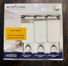 Better Living Clear Choice Chrome 3-Compartment Shower Soap Dispenser