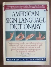 American Sign Language Dictionary, Sternberg, Martin L. A., Good Book