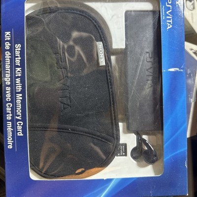 PSVITA Starter Kit With 4GB Memory Card Pouch Game Case Earbuds Cloth Protective
