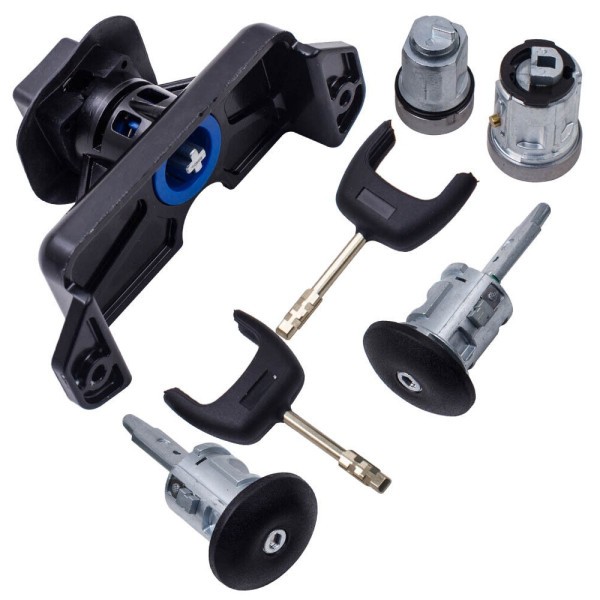 Kit barillets de portes pour remplacer une serrure forcée et clé de contact bloquée