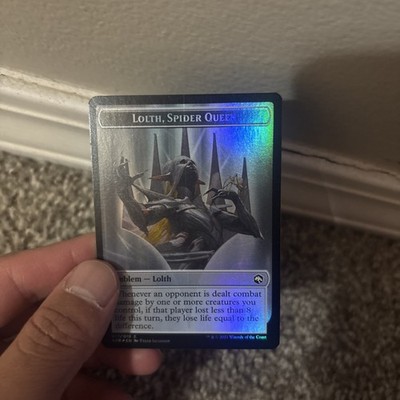 FOIL Emblem Lolth Spider Queen DoubleSided Token Adv In The Forgotten Realms