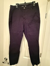 Old Navy Black Button Stretch Twill High-Rise Skinny Pants Women Solid Casual