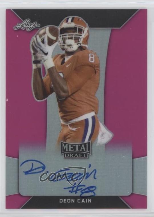 2018 Leaf Metal Draft Pink 18/20 Deon Cain #BA-DC1 Rookie Auto RC 5o1