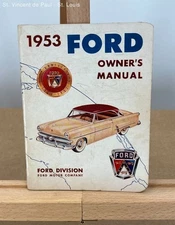 Vintage 1953 Original Ford Owner’s Manual Car Vehicle Guide Illustrated 3692-53G
