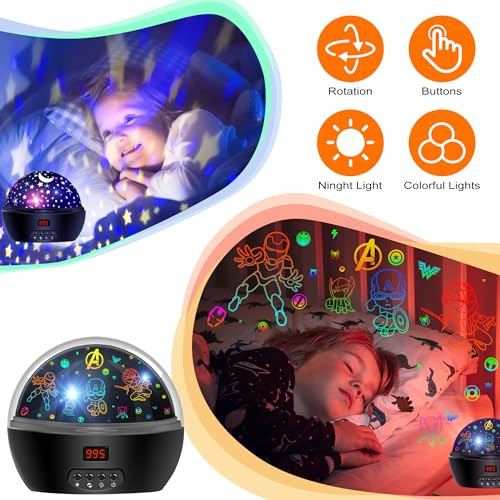 Kid Light Projector Superhero Toys for Boys 5-7 Avengers Night Light - Picture 4 of 7