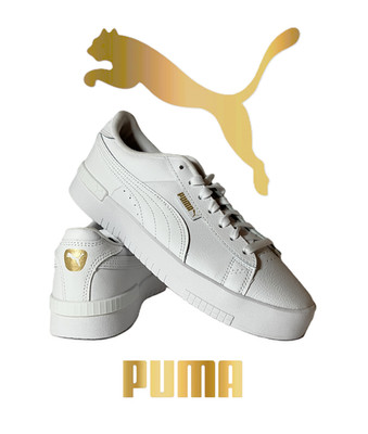 PUMA Jada Dboss Shoes - Pristine White/Team Gold Women's US Size 9 | BRAND NEW