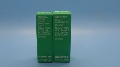 INNISFREE GREEN TEA SEED HYALURONIC SERUM NIB, 7 ML + 10 ML, EXP 12/26 +08/27