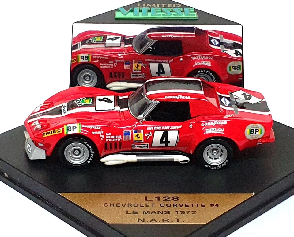 Vitesse 1/43 Scale L128 - Chevrolet Corvette #4 Le Mans 1972 N.A.R.T. - Image 3 of 4
