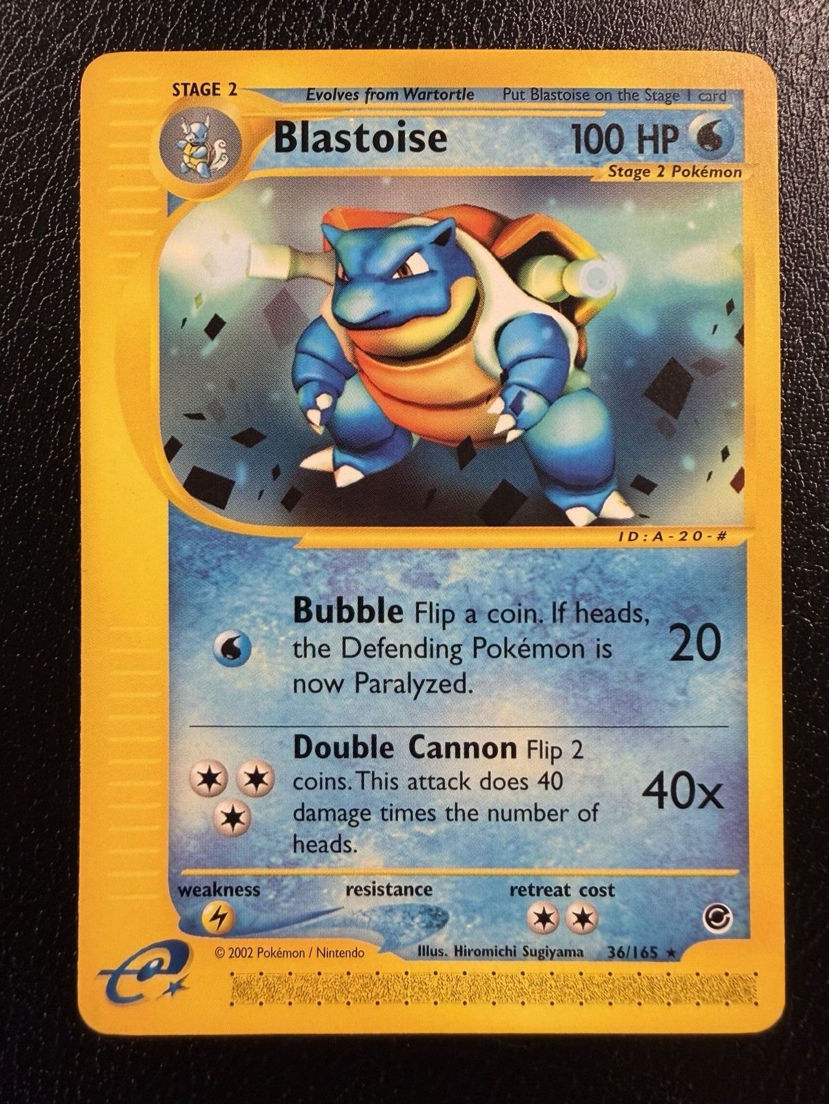 Pokemon TCG Blastoise 36/165 Expedition Base Set LP
