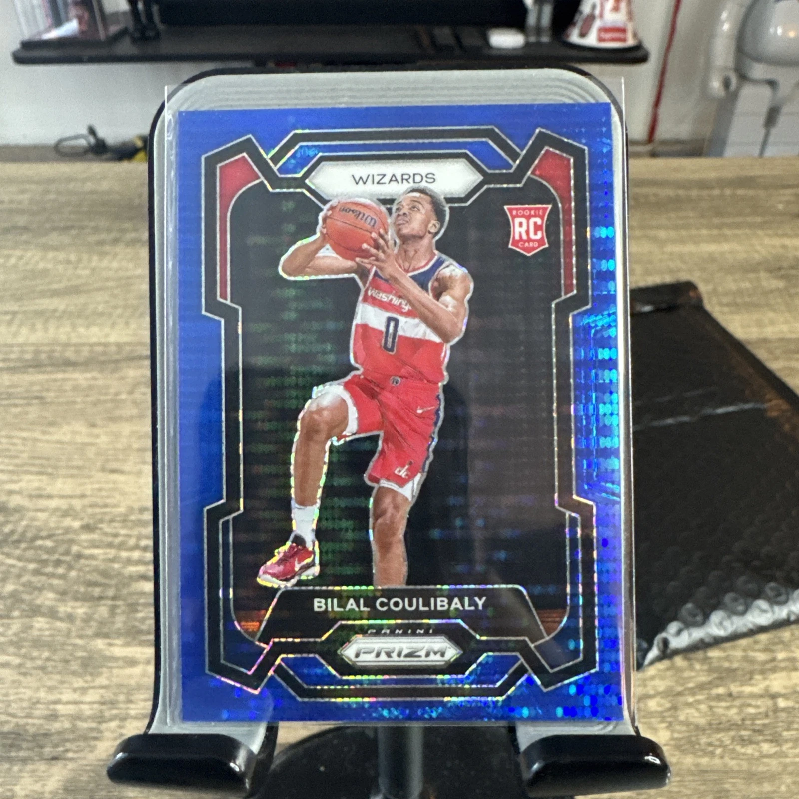 2023-24 Panini Prizm - Blue Seismic Prizm #153 Bilal Coulibaly /99 (RC)