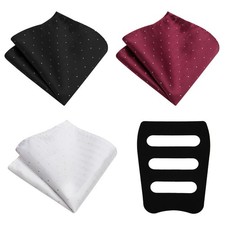 Handkerchiefs for Men, Mens Handkerchiefs with Pocket Square Holder for Men W...