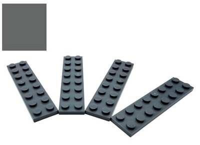 LEGO  4x Plate 2x8 Dark Stone Grey | 4210997 / 3034 | Parts Dark Grey
