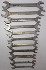 Vintage Billings Vitalloy Open End Wrenches 1721 -1731A 5/16" - 7/8" Made in USA