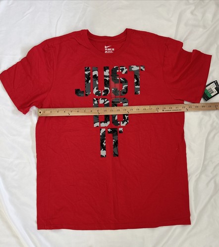 NWT Nike Graphic T-Shirt Men’s Large Red Just Do It T Shirt - Picture 5 of 6