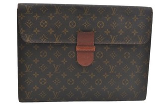 Autentico Louis Vuitton Monogram Poche Ministre porta documenti vecchio modello LV AB161